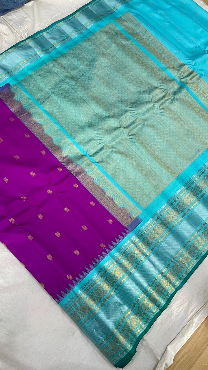 Gadwal Pure Silk Traditional Big Border PL Sarees S1-26-09-24