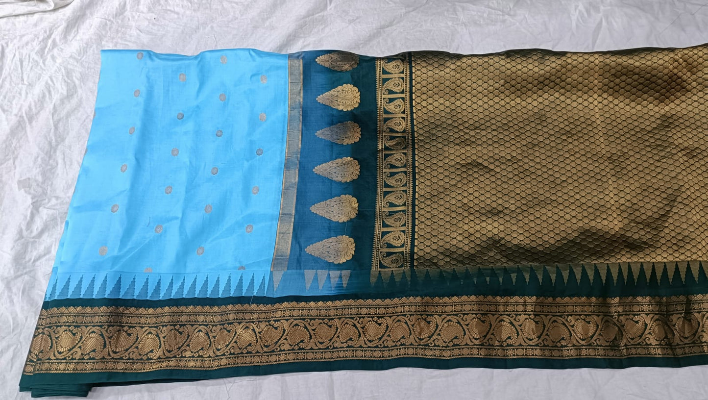 Gadwal pure silk small Border 220325 S1