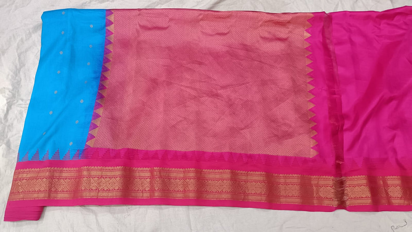 Gadwal pure silk small Border 220325 S1