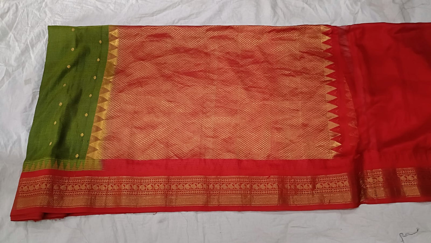 Gadwal pure silk small Border 220325 S1