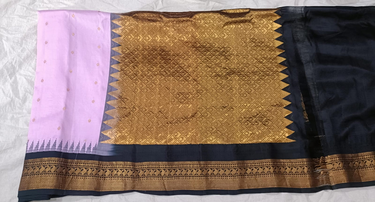 Gadwal pure silk small Border 220325 S1