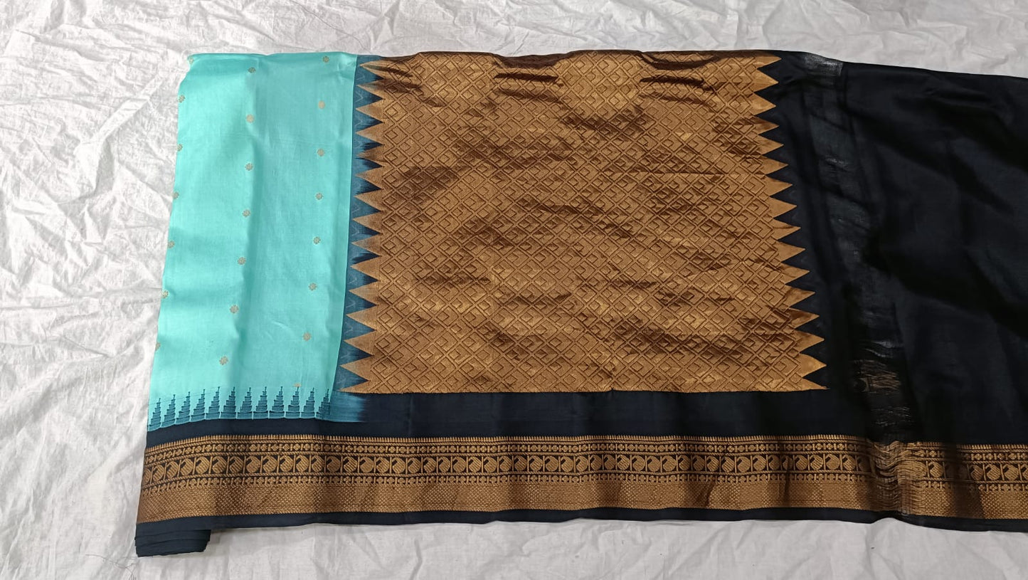 Gadwal pure silk small Border 220325 S1