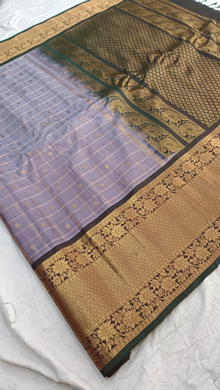 Gadwal Pure Pattu Kanchi Boder with Blouse sarees 250325 S1