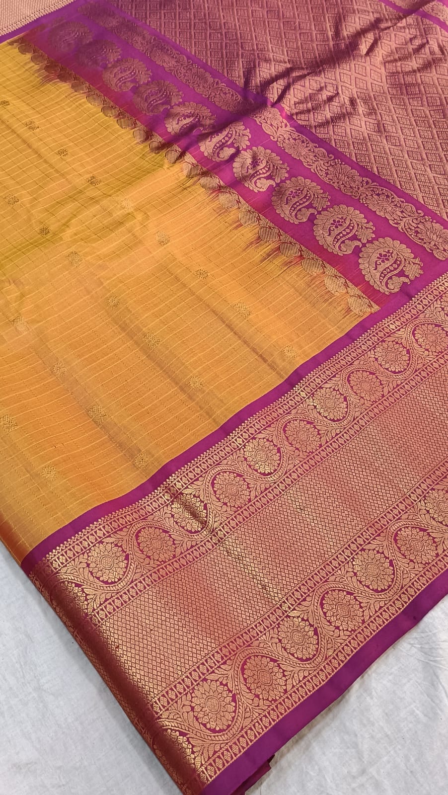 Gadwal Pure Pattu Kanchi Boder with Blouse sarees 250325 S1
