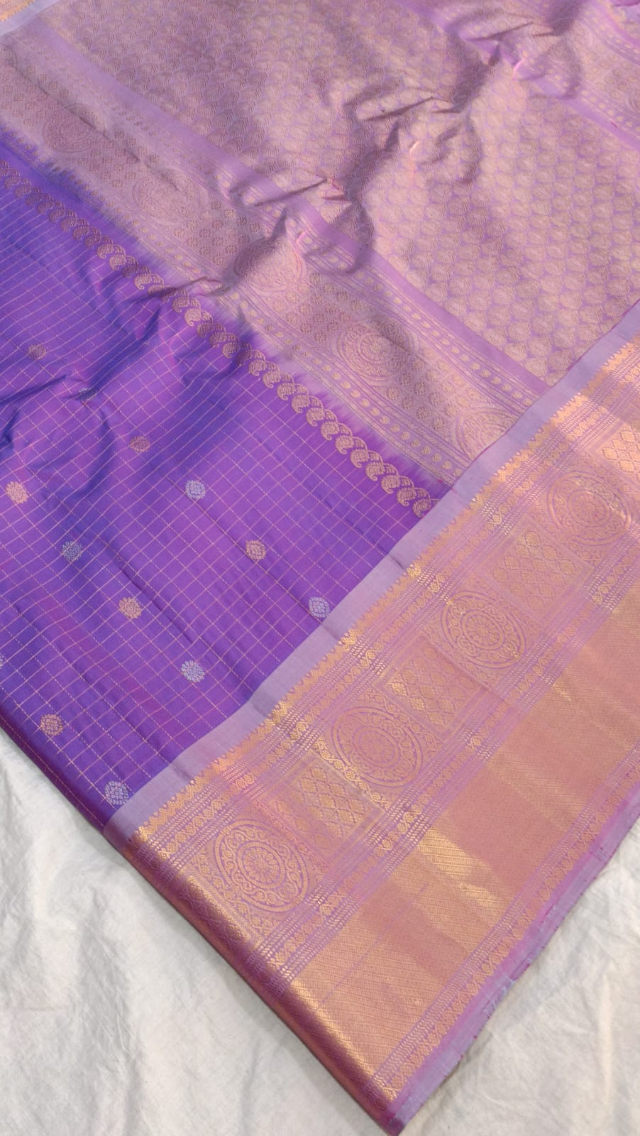 Gadwal Pure Pattu Kanchi Boder with Blouse sarees 250325 S1