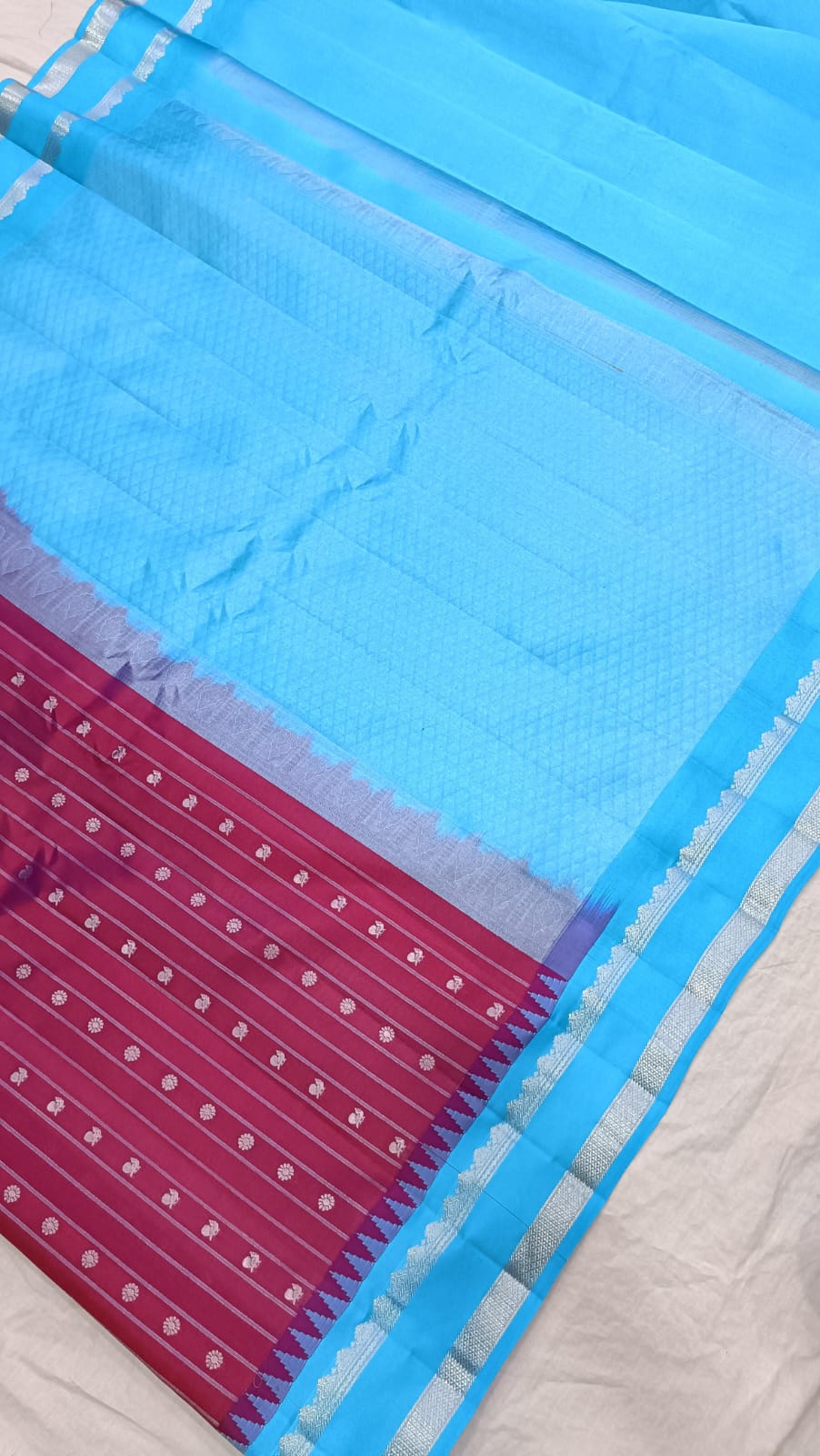 Gadwal Pure Pattu PL Gape Border sarees with Blouse Sarees 260325 S1