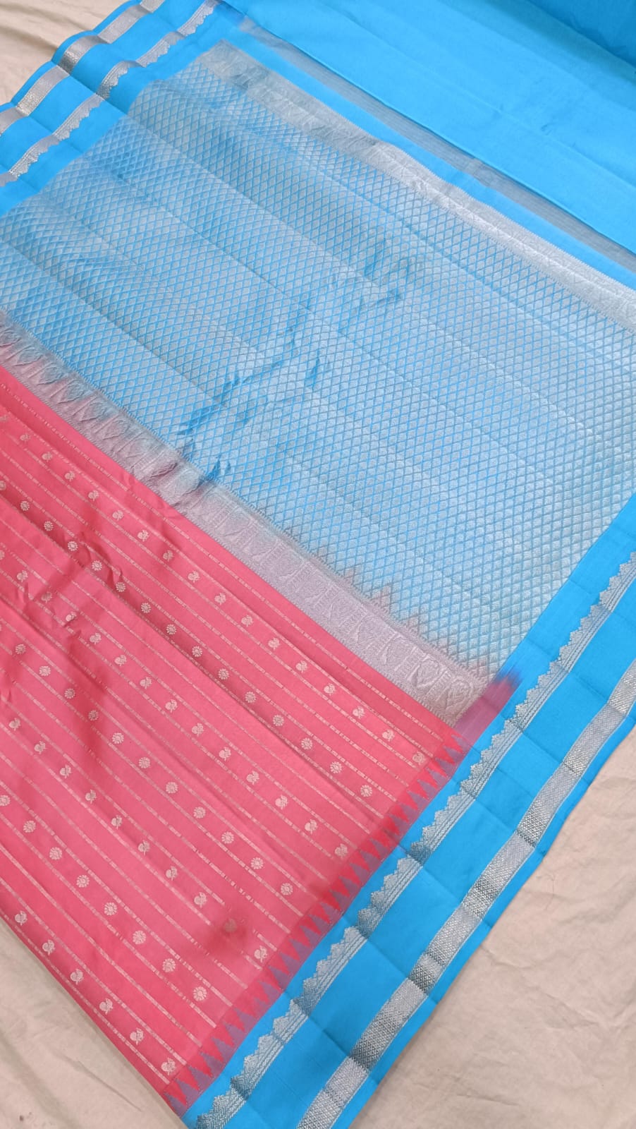 Gadwal Pure Pattu PL Gape Border sarees with Blouse Sarees 260325 S1