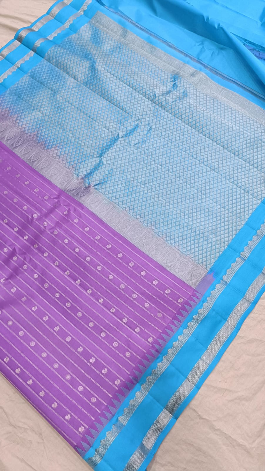 Gadwal Pure Pattu PL Gape Border sarees with Blouse Sarees 260325 S1