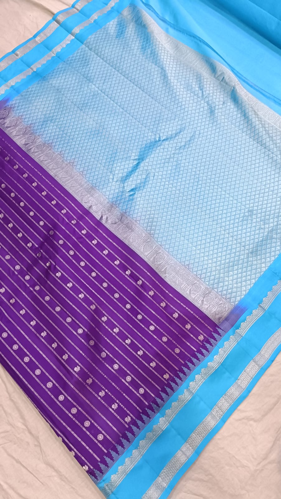 Gadwal Pure Pattu PL Gape Border sarees with Blouse Sarees 260325 S1