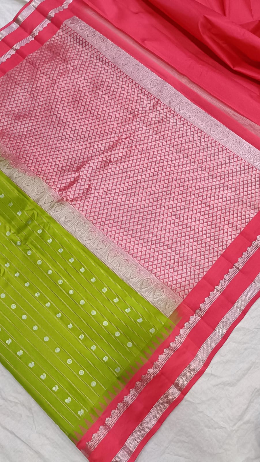 Gadwal Pure Pattu PL Gape Border sarees with Blouse Sarees 260325 S1