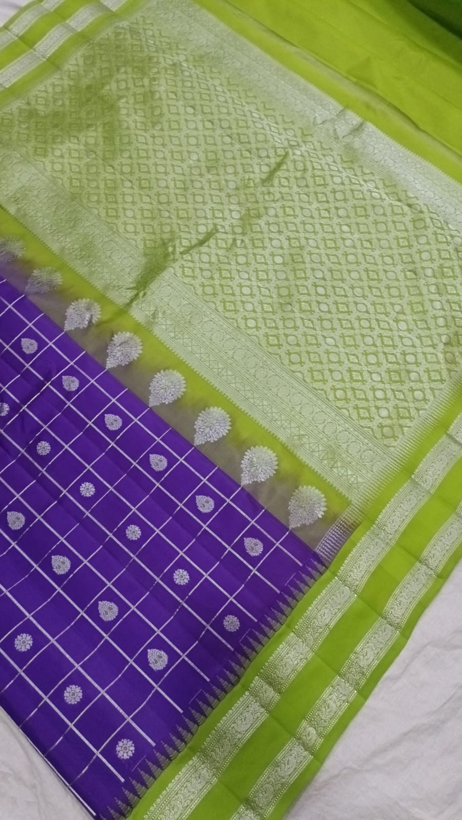 Gadwal Pure Pattu PL Gape Border sarees with Blouse Sarees 260325 S1