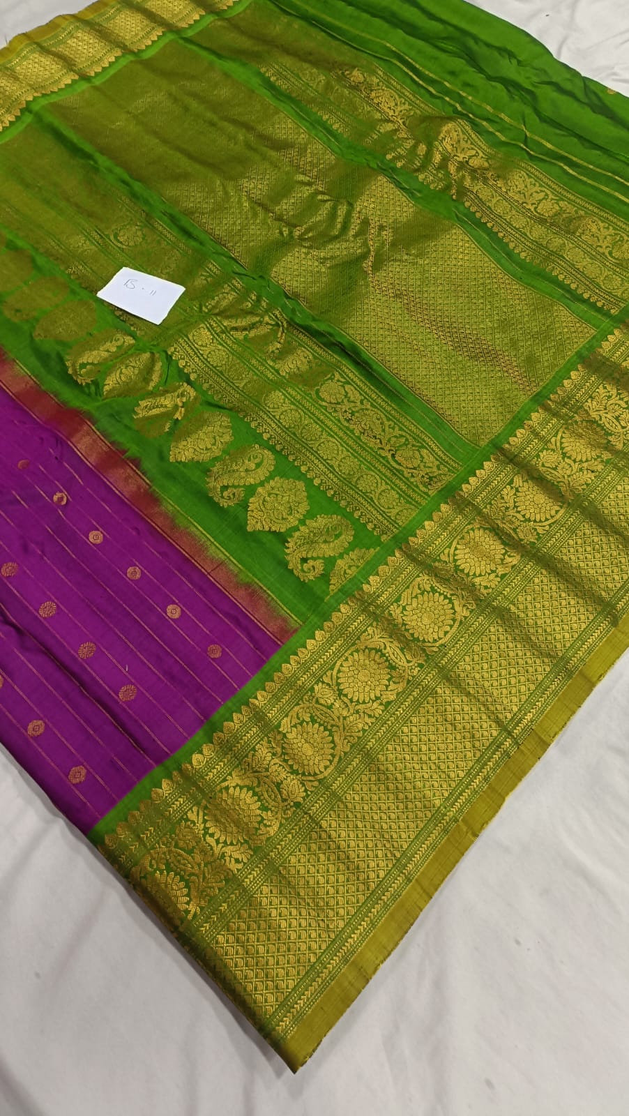 Gadwal self Pure Handloom saress with Blouse 010825 B S2