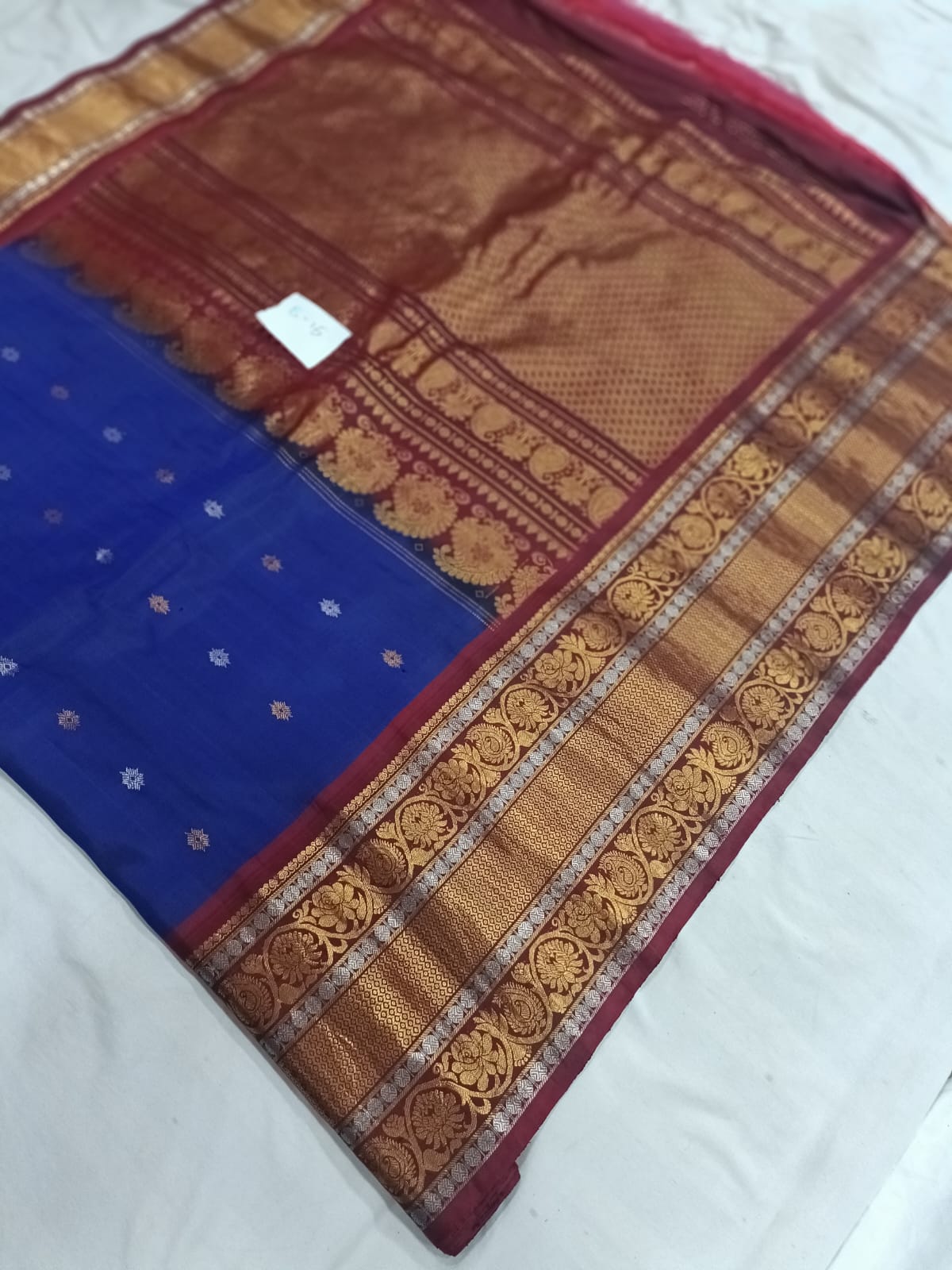 Gadwal self Pure Handloom saress with Blouse 010825 B S2