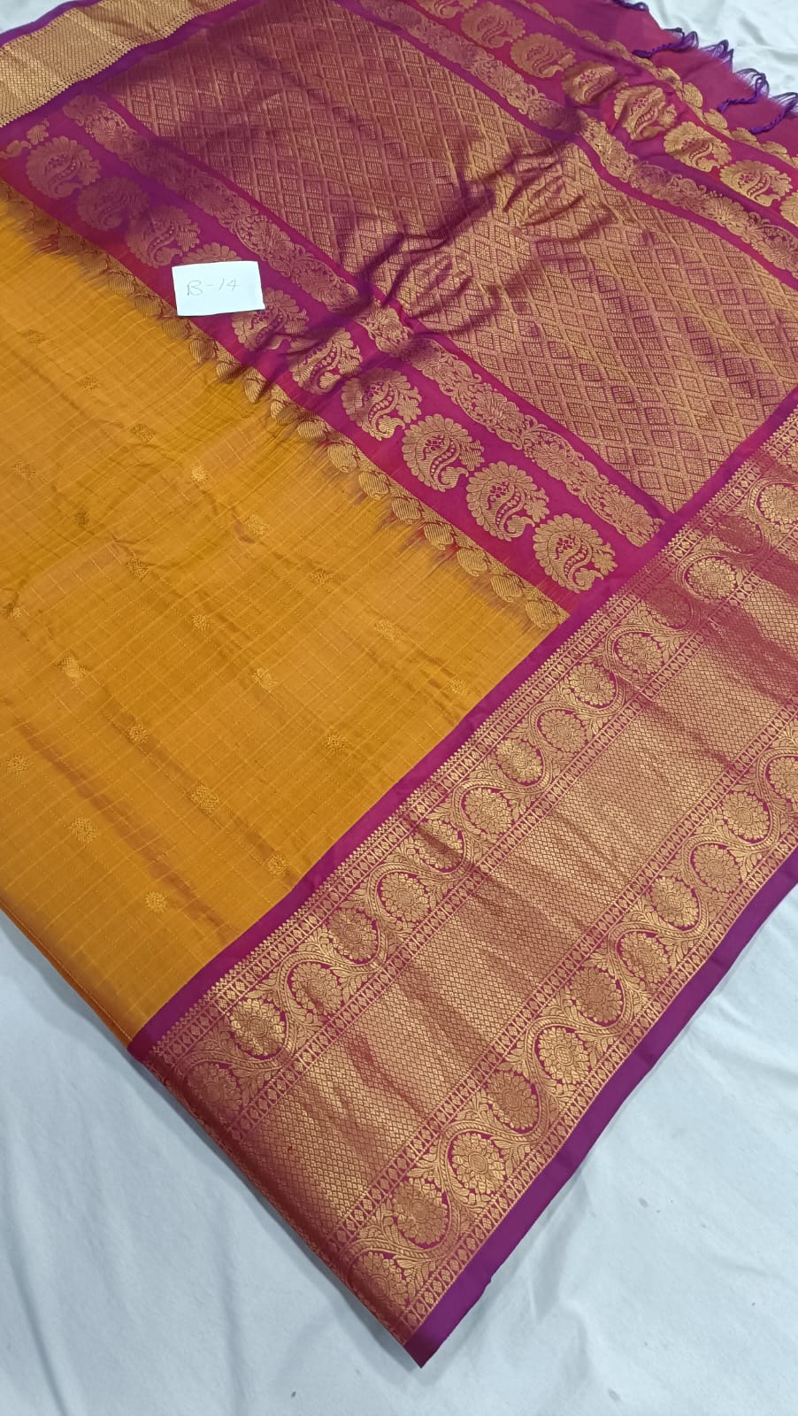 Gadwal self Pure Handloom saress with Blouse 010825 B S2