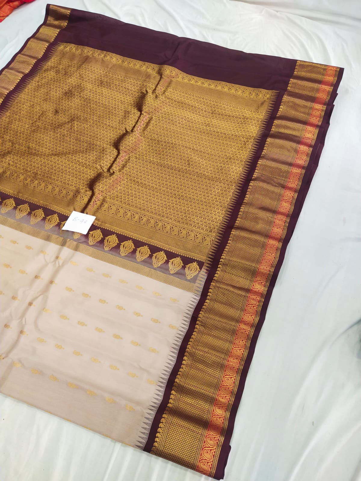 Gadwal pure pattu Butta with blouse sarees 030825 S2 B