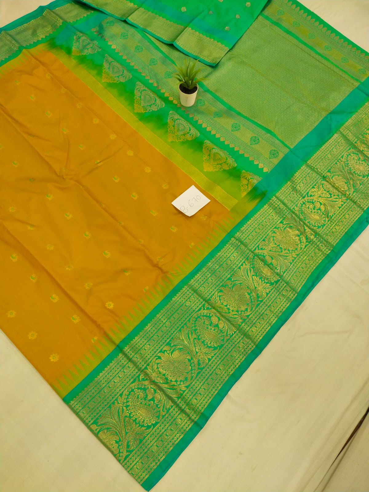 Gadwal Semi Kanchi Big Border with Blouse Sarees 080825 S2 B