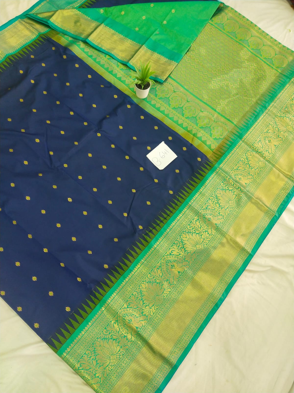 Gadwal Semi Kanchi Big Border with Blouse Sarees 080825 S2 B