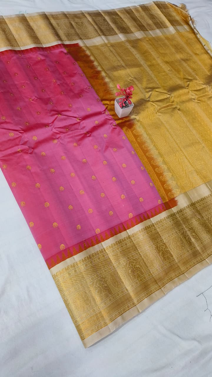 Gadwal pure pattu Butta with blouse sarees 041025