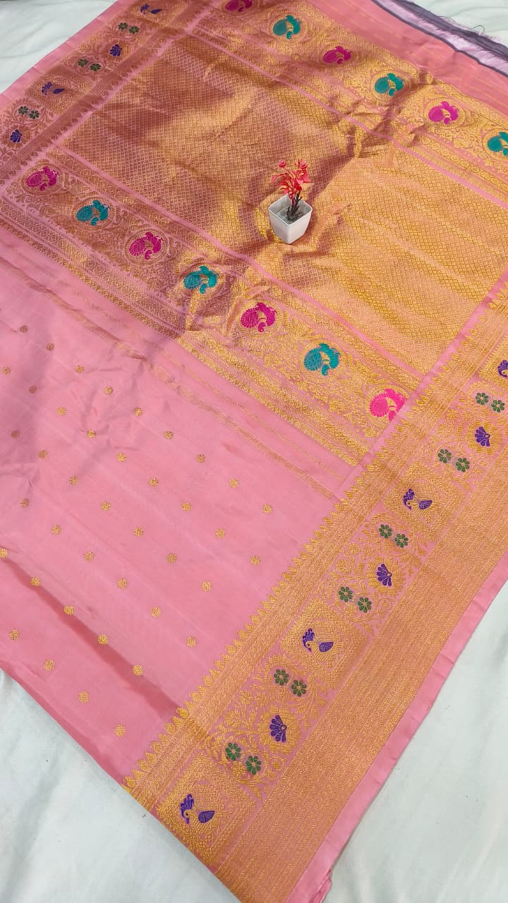 Gadwal pure pattu turning boder HL W/B