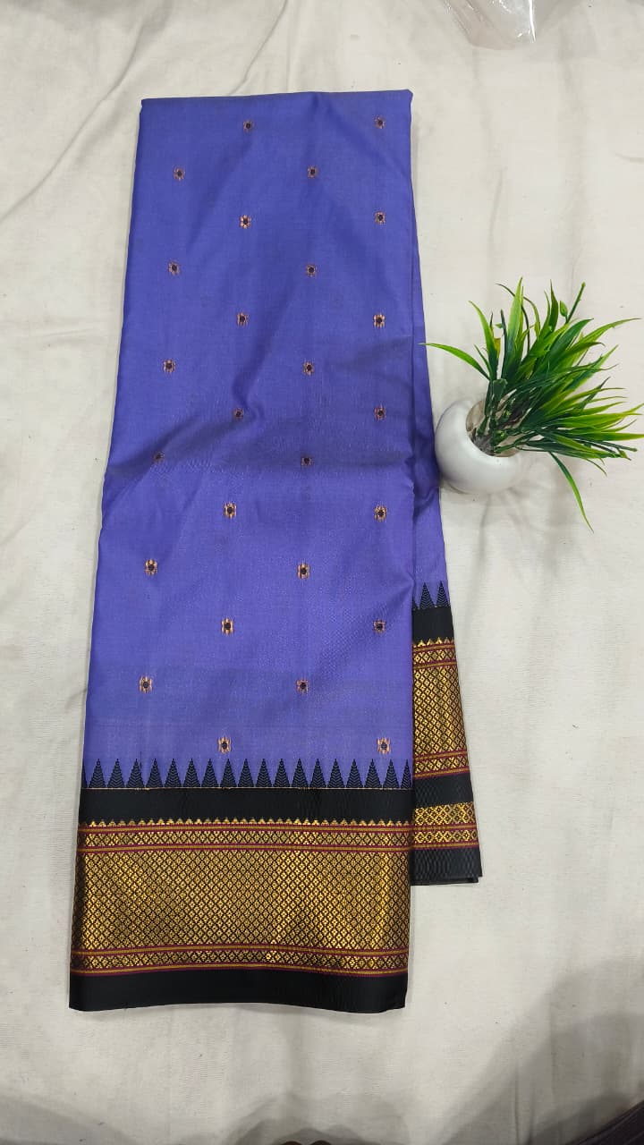 Gadwal mixed silk paithani pallu with blouse sarees 251025