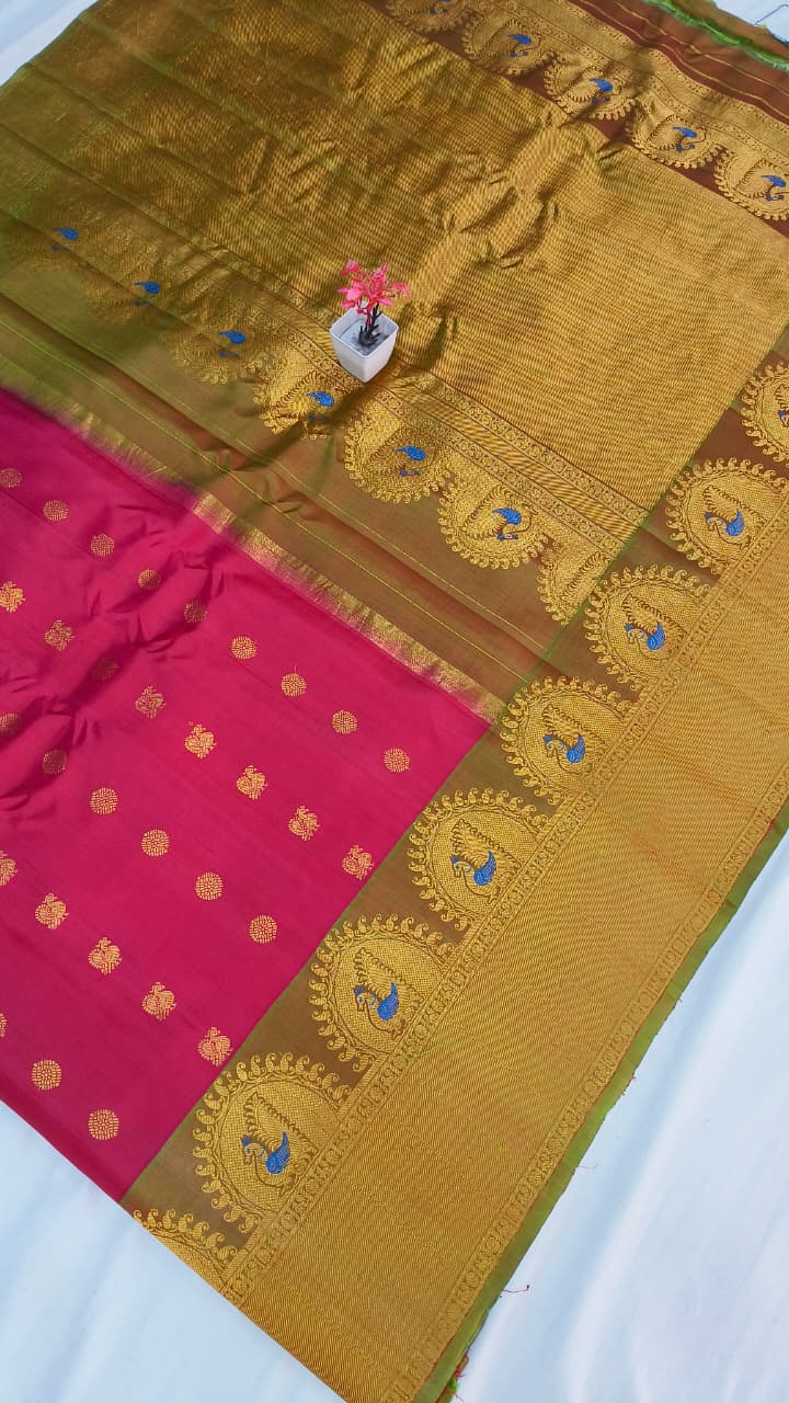 Gadwal pure pattu turning boder HL W/B