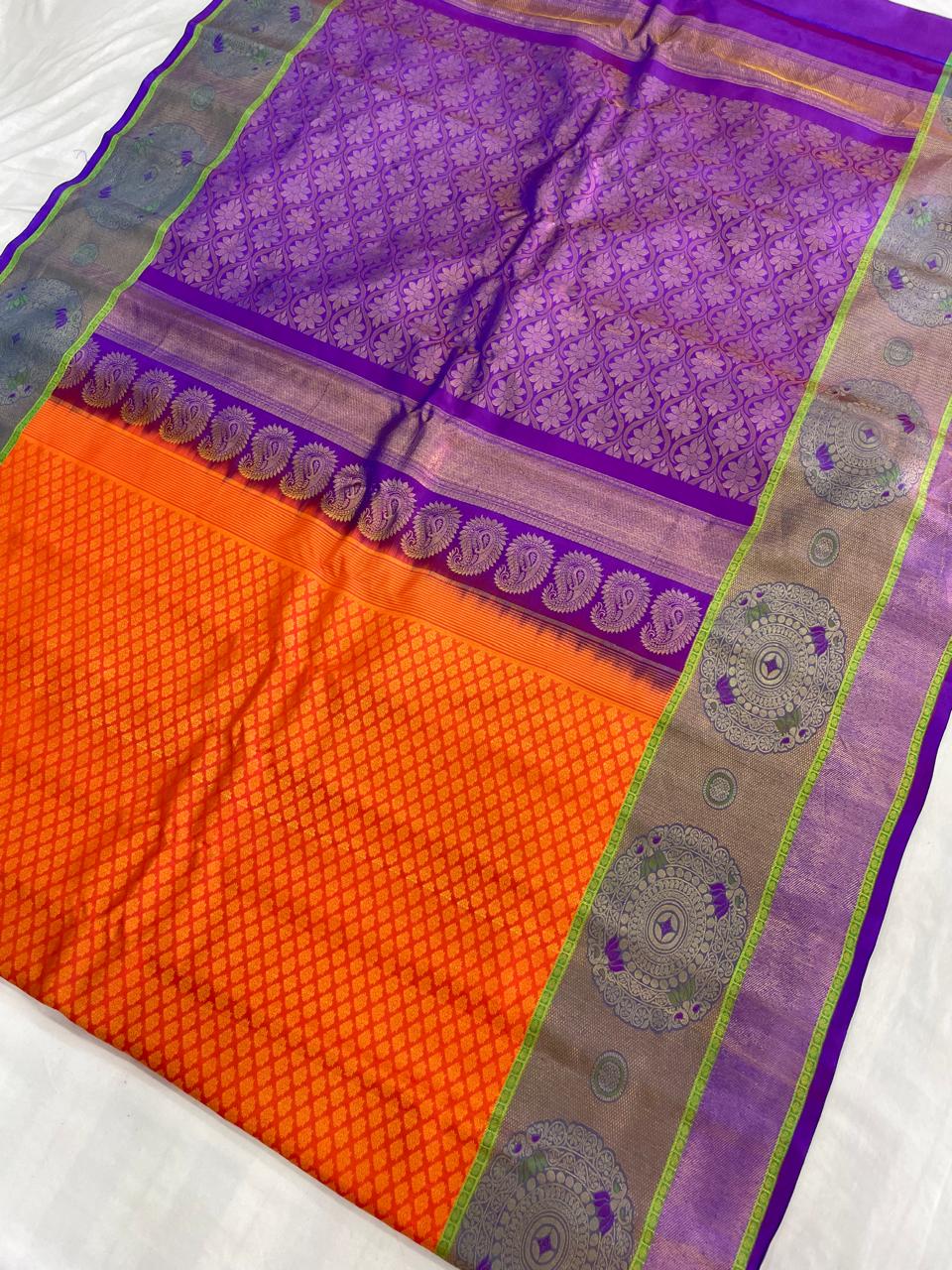 Gadwal pure pattu broket Sarees