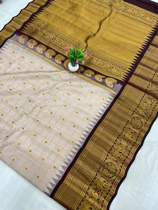 Gadwal Pure Silk Traditional Big Border PL Sarees S2-20-08-2024