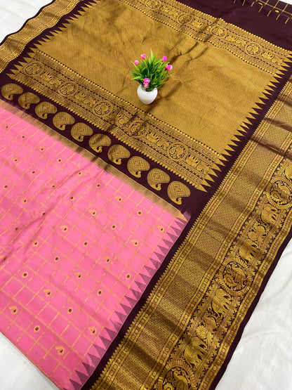 Gadwal Pure Silk Traditional Big Border PL Sarees S2-20-08-2024