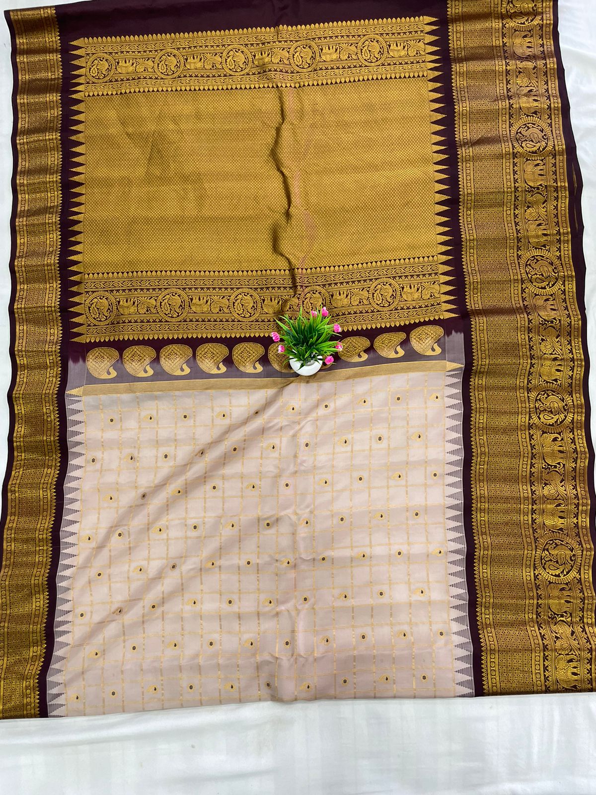 Gadwal Pure Silk Traditional Big Border PL Sarees S2-20-08-2024