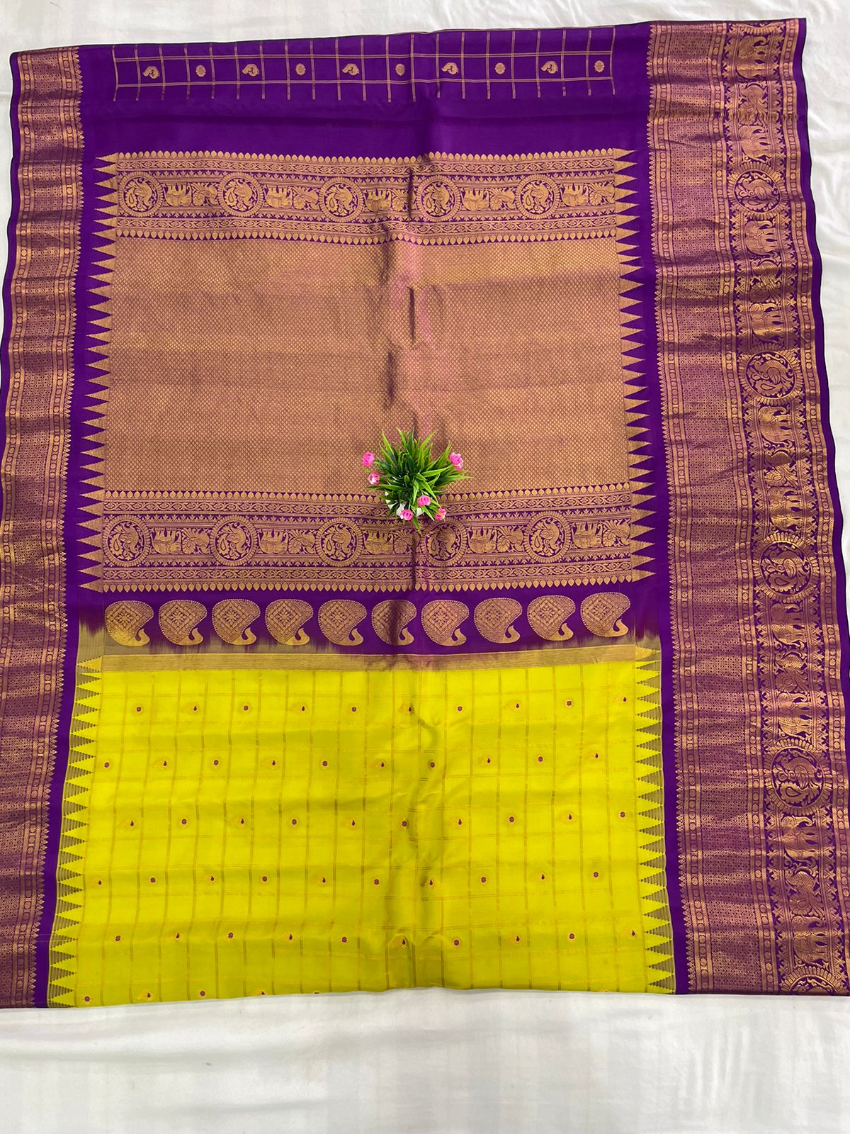 Gadwal Pure Silk Traditional Big Border PL Sarees S2-20-08-2024