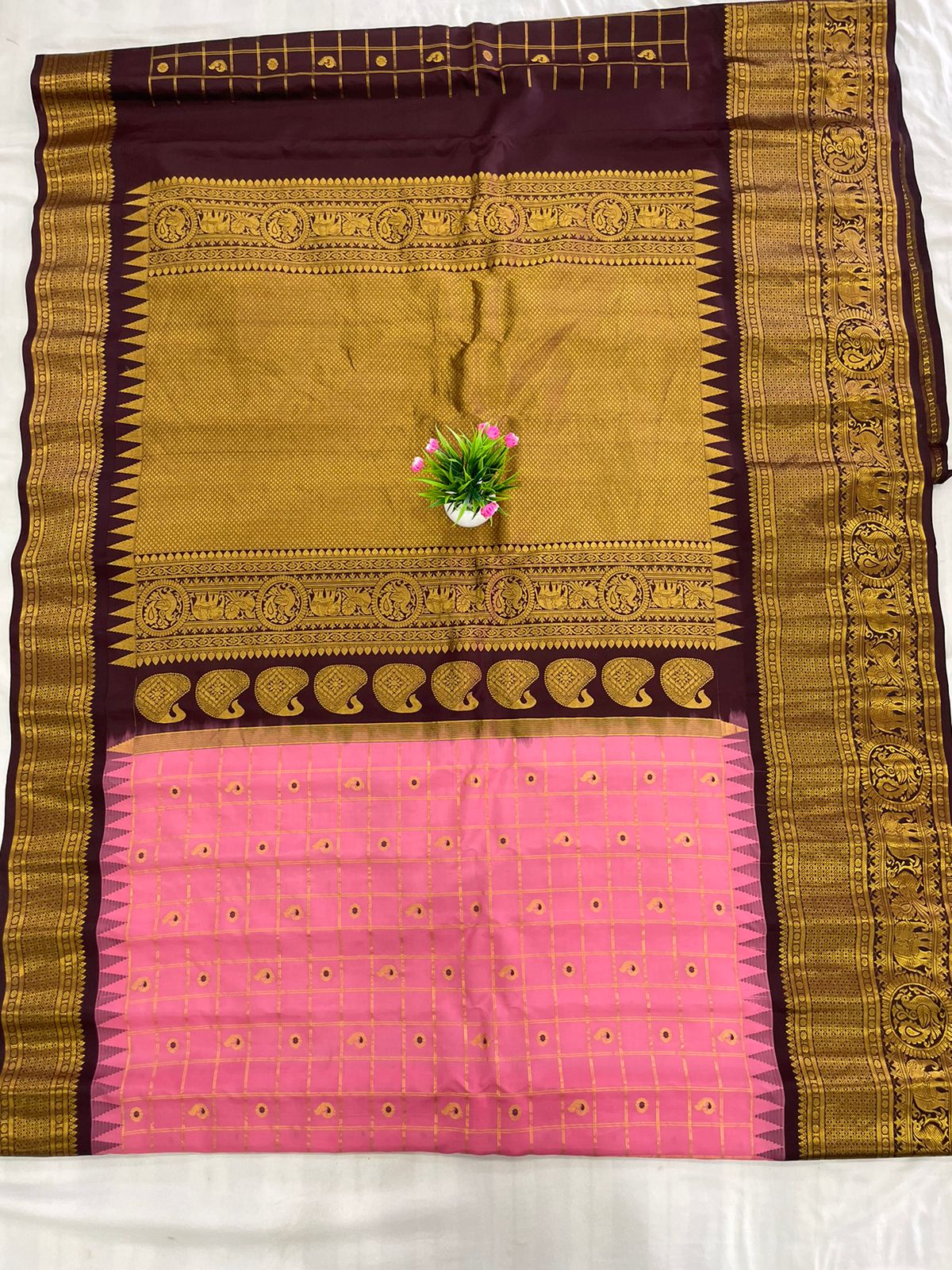 Gadwal Pure Silk Traditional Big Border PL Sarees S2-20-08-2024