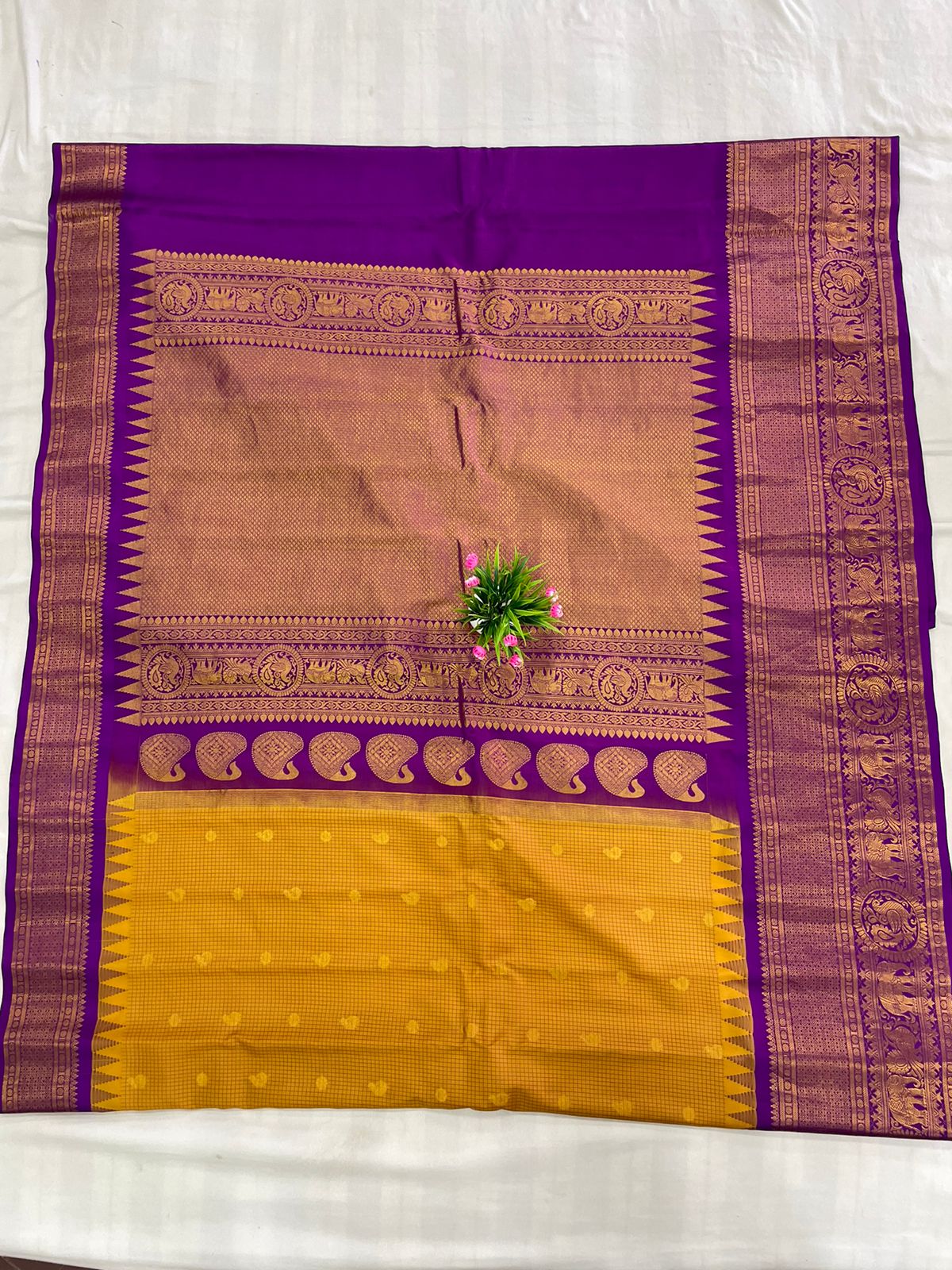 Gadwal Pure Silk Traditional Big Border PL Sarees S2-20-08-24