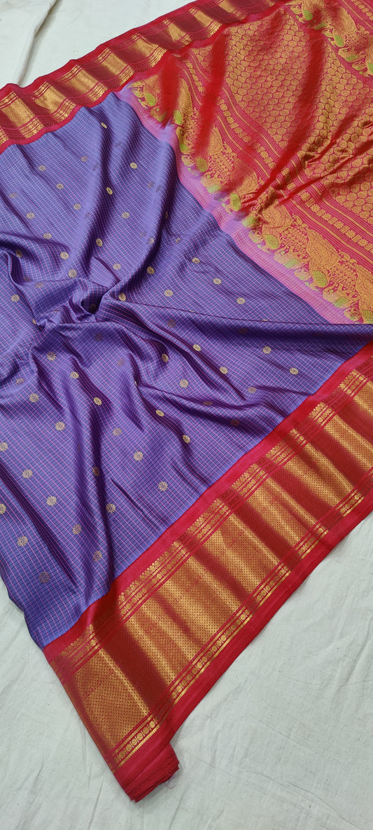 Gadwal Handloom Pure Silk Kuttu Border S2-27-04-24