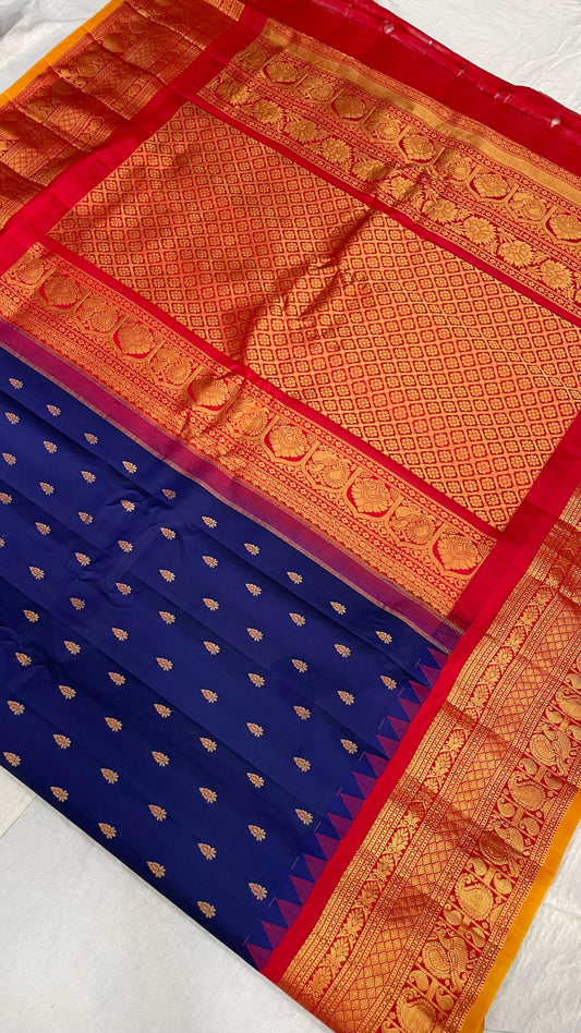 Gadwal Pure Silk Traditional Big Border PL Sarees S1-29-08-24