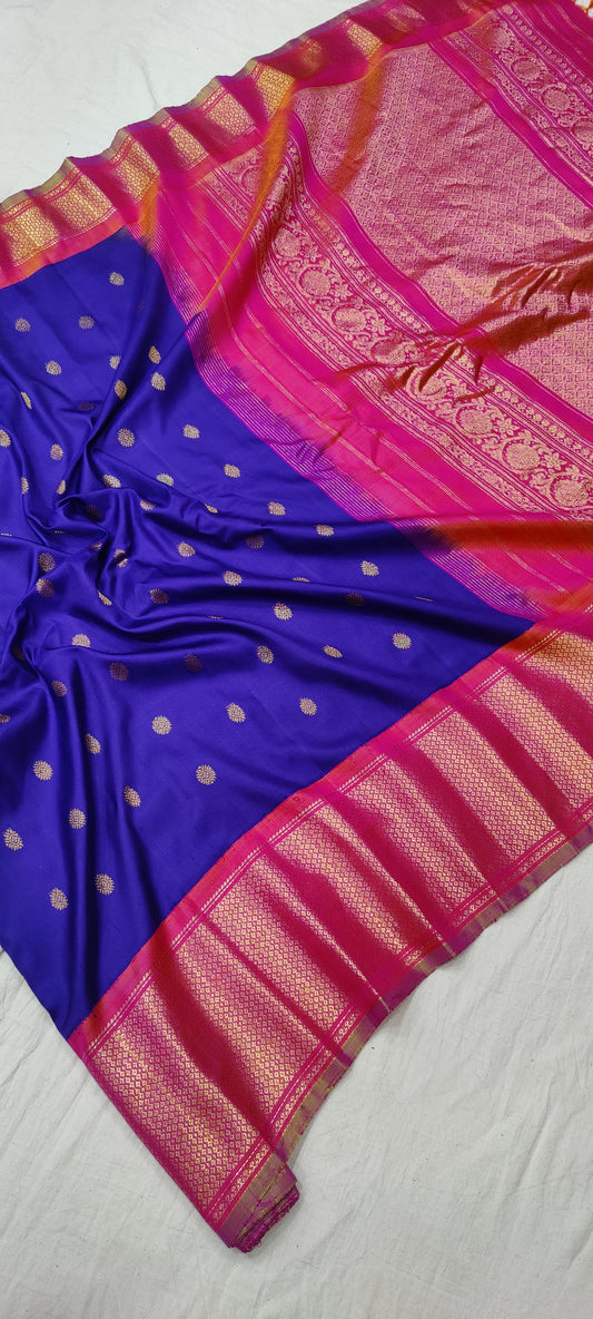 Gadwal Handloom Pure Silk Kuttu Border S2-27-04-24