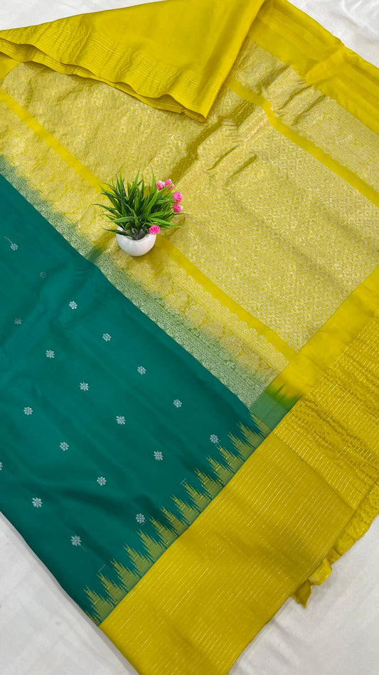 Gadwal Pure Silk small border pl sarees S2-26-08-2024