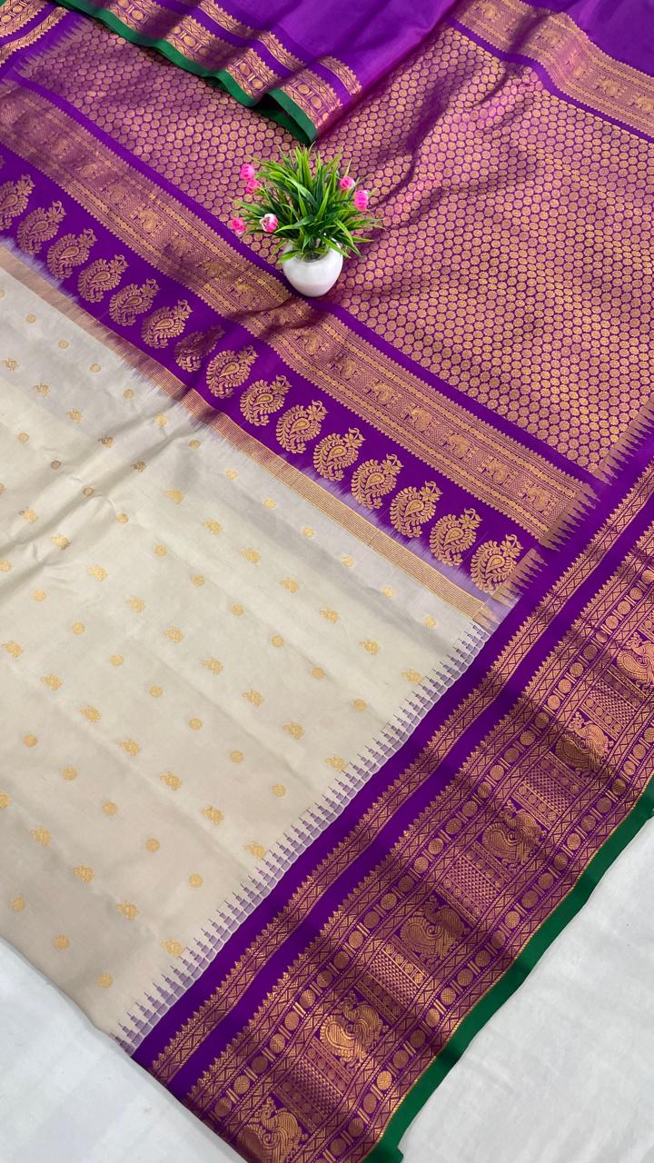 Gadwal Pure Silk Traditional Big Border PL Sarees S2-22-08-24