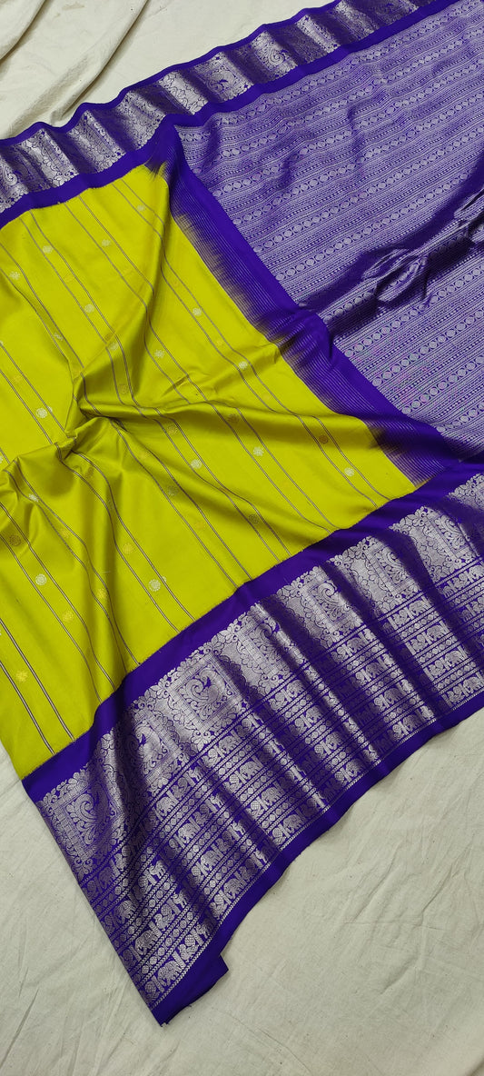 Gadwal Handloom Pure Silk Kuttu Border S2-27-04-24