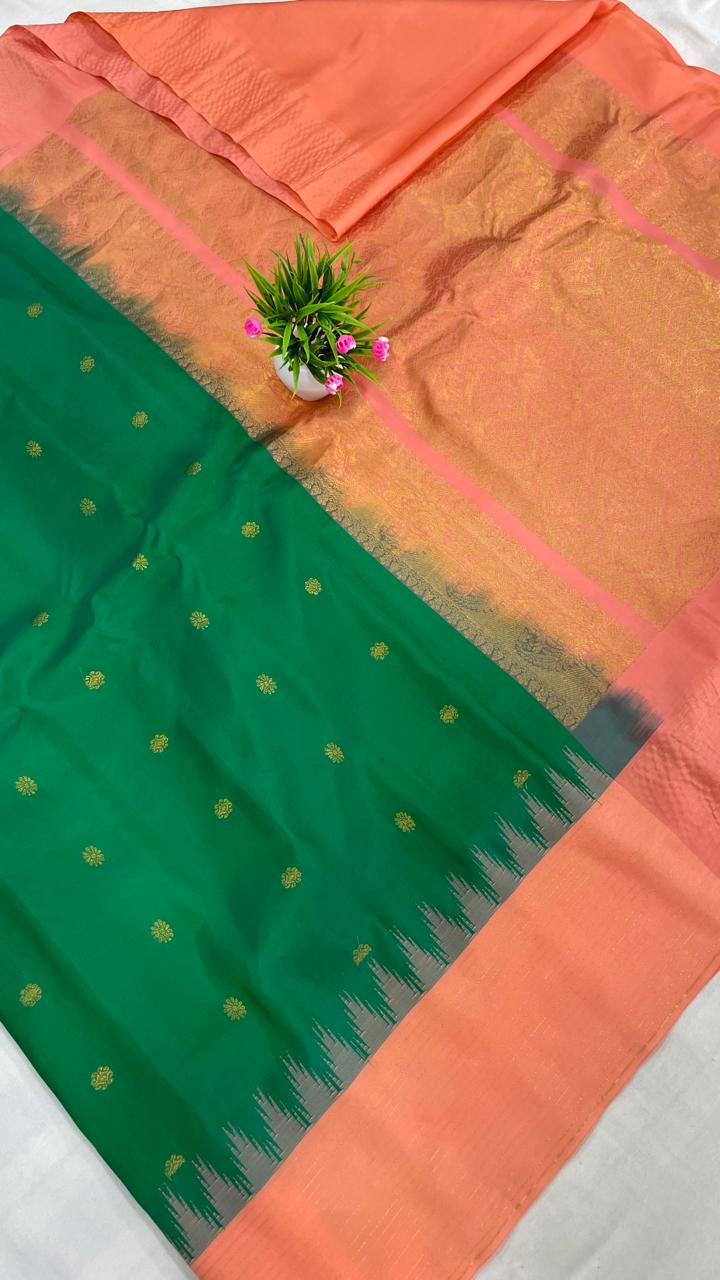 Gadwal Pure Silk small border pl sarees S2-26-08-2024