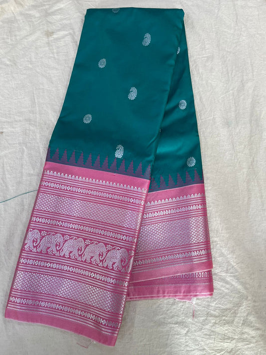 Semi Gadwal Half Silk Sarees S1 24-10-24