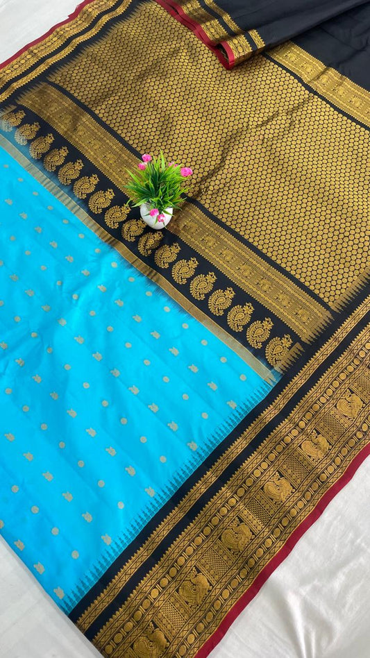 Gadwal Pure Silk Traditional Big Border PL Sarees S2-22-08-2024