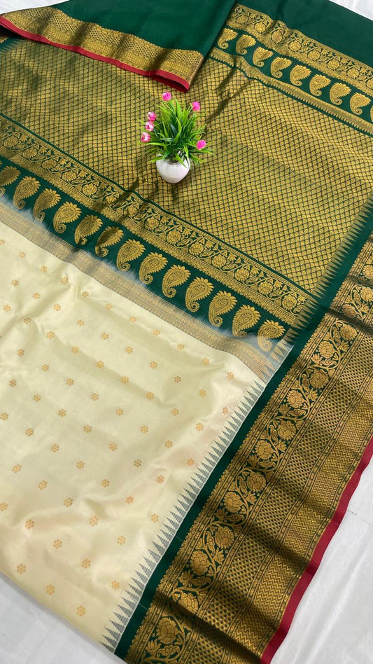 Gadwal Pure Silk Traditional Big Border PL Sarees S2-22-08-24