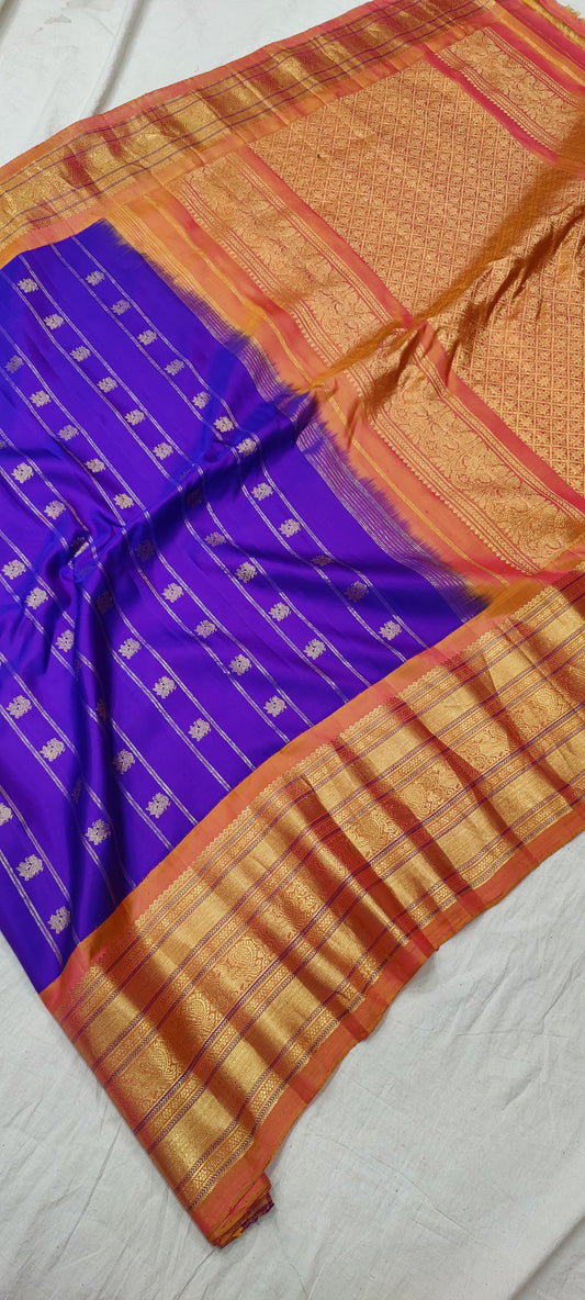 Gadwal Handloom Pure Silk Kuttu Border S2-27-04-24