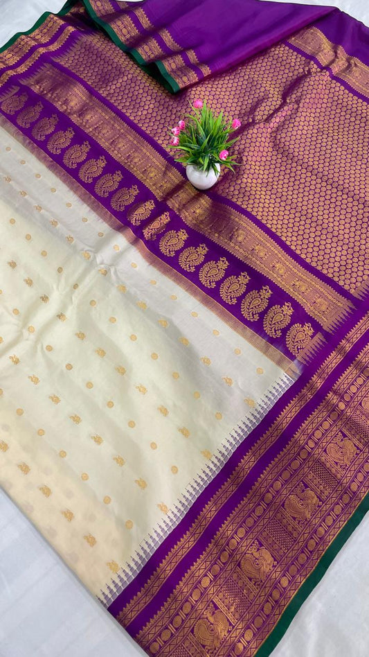 Gadwal Pure Silk Traditional Big Border PL Sarees S2-22-08-24