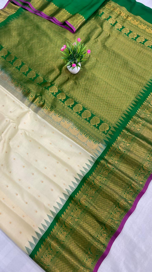 Gadwal Pure Silk Traditional Big Border PL Sarees S2-22-08-24