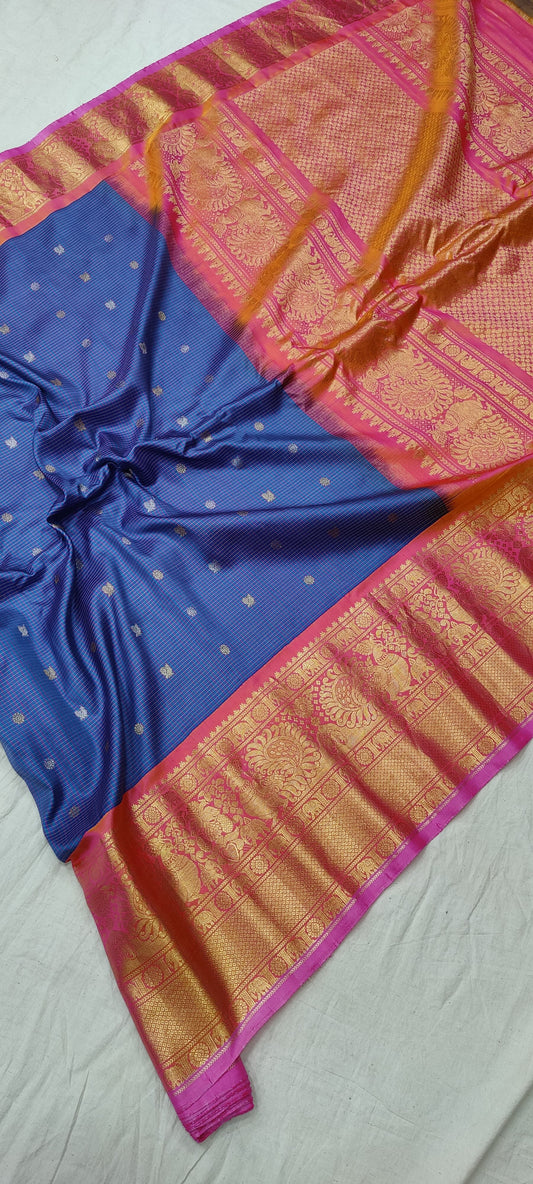 Gadwal Handloom Pure Silk Kuttu Border S2-27-04-24