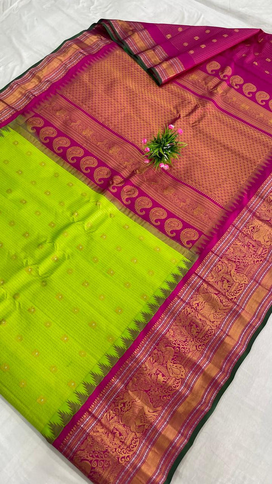 Gadwal Pure Silk Traditional Big Border PL Sarees S2-22-08-2024