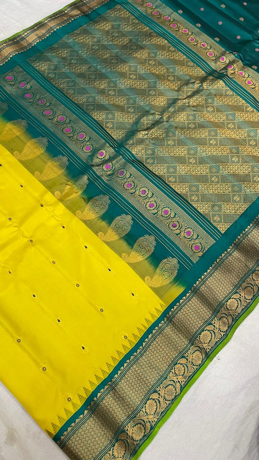 Gadwal Pure Silk small border pl sarees S1 26-09-24