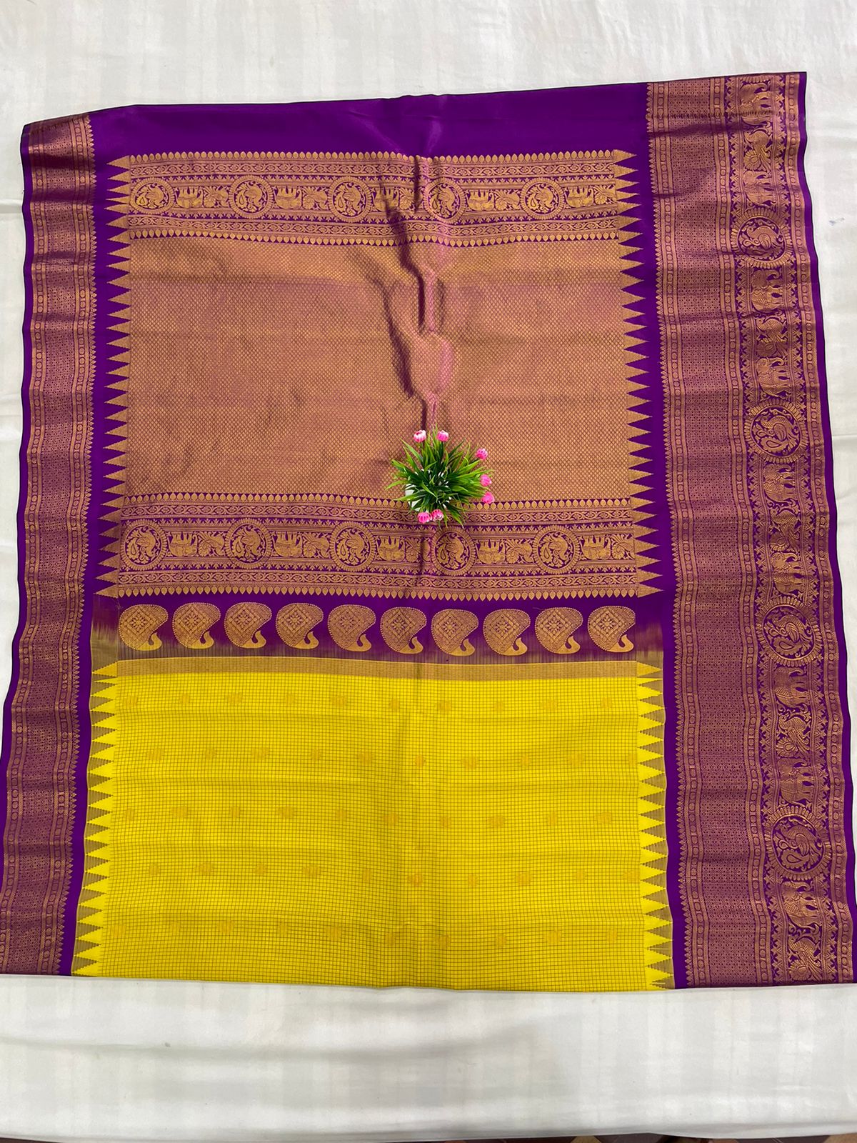 Gadwal Pure Silk Traditional Big Border PL Sarees S2-20-08-24