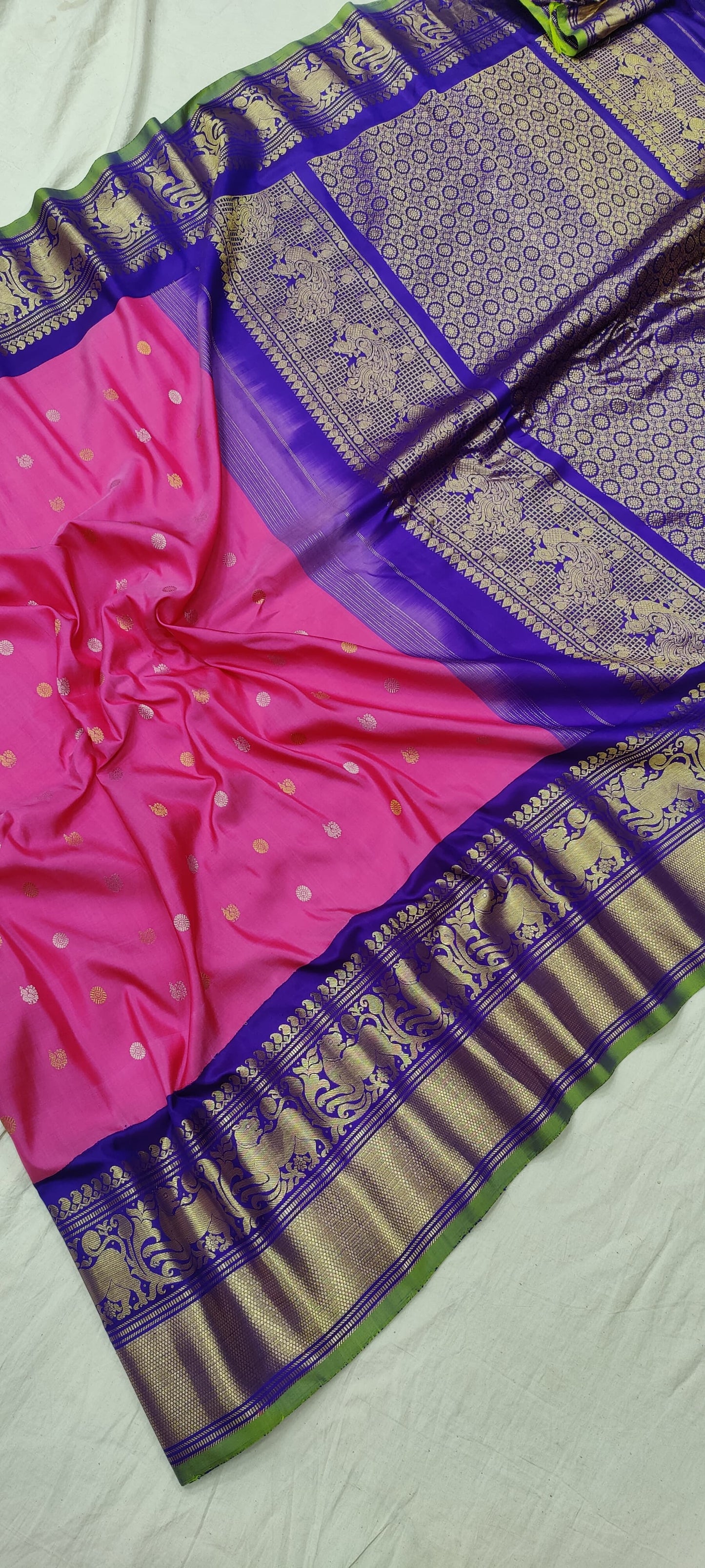 Gadwal Handloom Pure Silk Kuttu Border S2-27-04-24